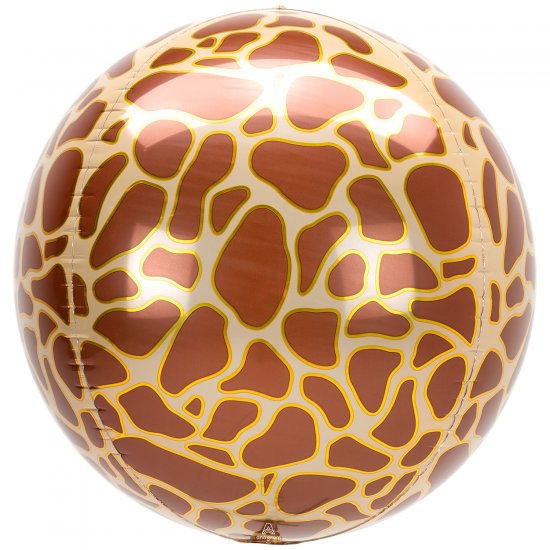 Animalz Giraffe Print Orbz Foil Balloons G20 - 5 PC