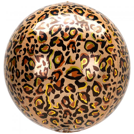 Animalz Leopard Print Orbz Foil Balloons G20 - 5 PC