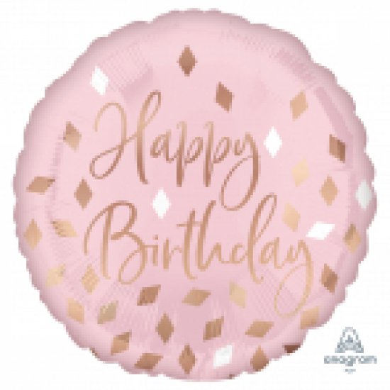 Blush Birthday Standard Foil Balloons S40 