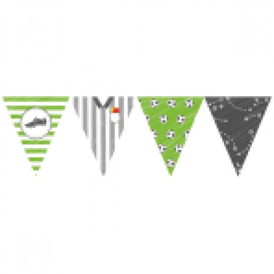 Kicker Party Paper Pennant Banners 4m x 19cm - 10 PC