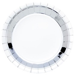 MET Silver Round Plate 23cm