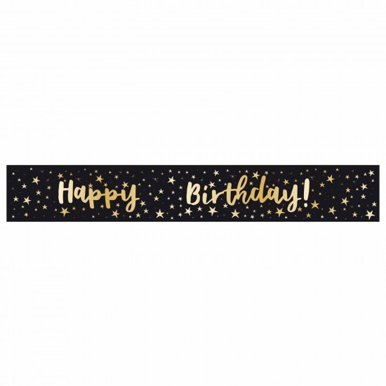 Classic Add-an-Age Happy Birthday Foil Banners 1.8m - 12 PC