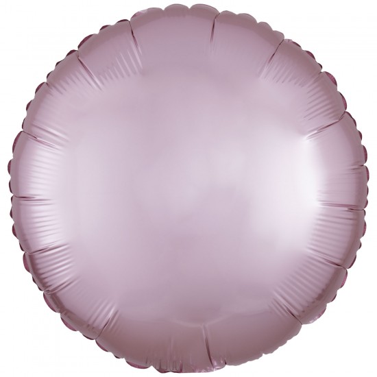 Amscan Silk Lustre Pastel Pink Circle  Unpackaged Foil Balloons 10 PC