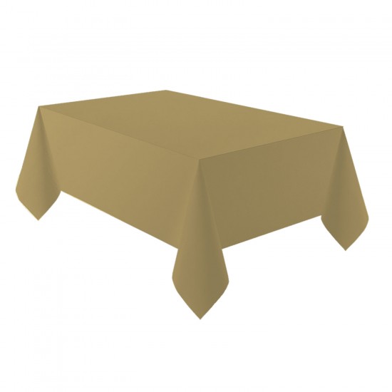 Gold Plastic Tablecover 