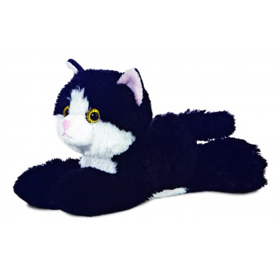 Mini Flopsies - Maynard Black & White Cat 8In