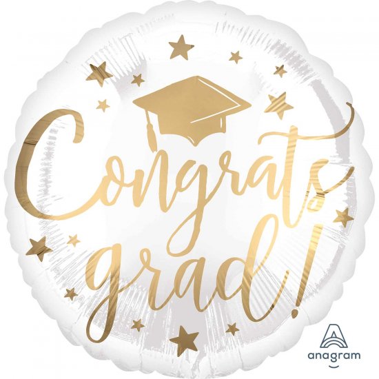 SD-C:Congrats Grad White&Gold