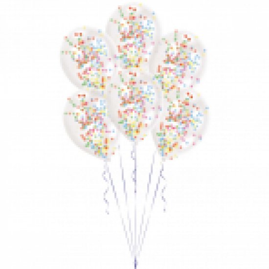 Balloon 6pk Confetti Kit Asst