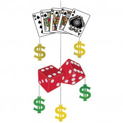 Casino Clear Hanging Decoration