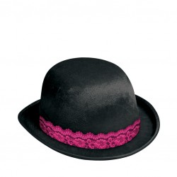 GNO BOWLER HAT BLACK WITH LACE