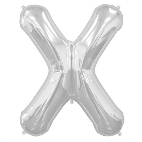 Letter X - Silver 16 INCH